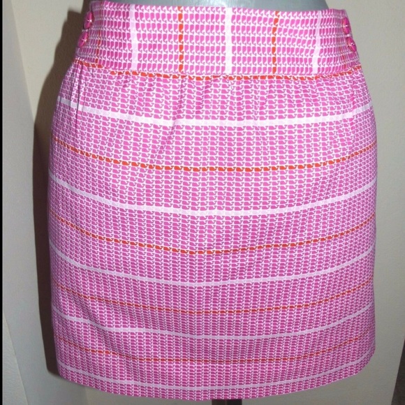 Vineyard Vines whale stripe mini skirt pink and white - Picture 1 of 1